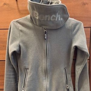 Gray turtleneck fleece